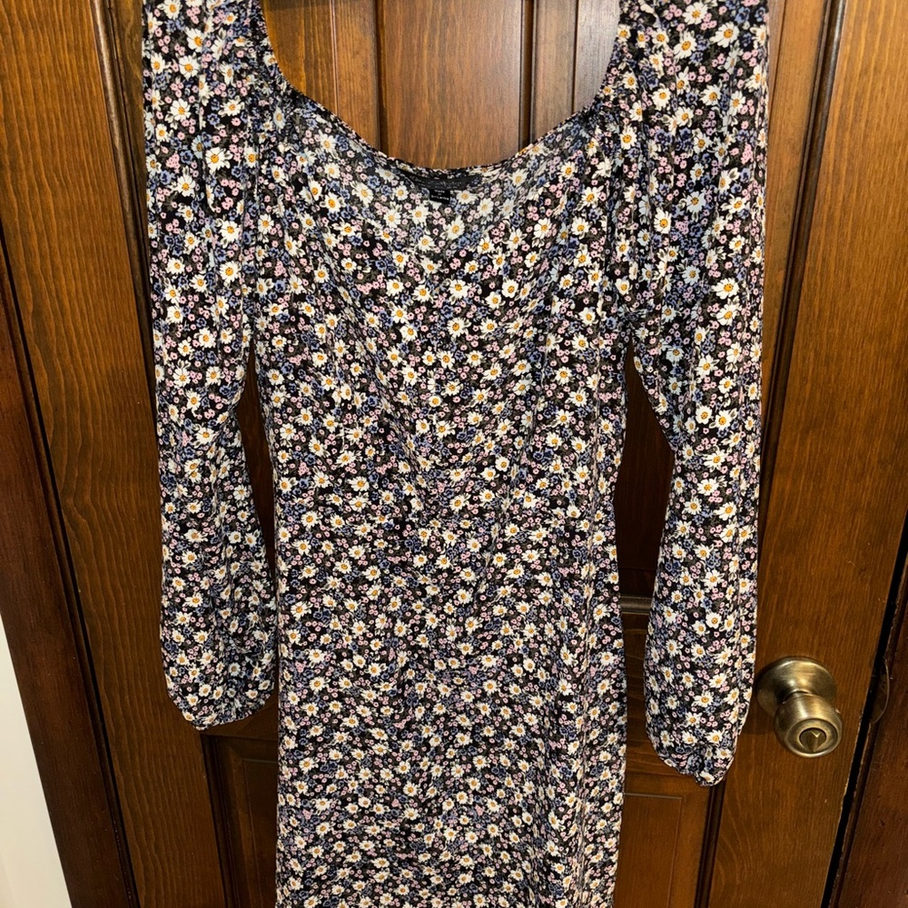 ASOS floral dress with sleeves